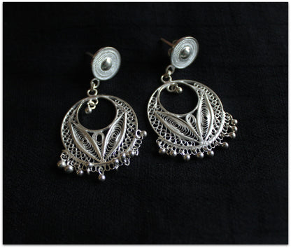 Fish/Double mesh/ Globe/ Disc-o- danglers - Silver Filigree Statement Earrings