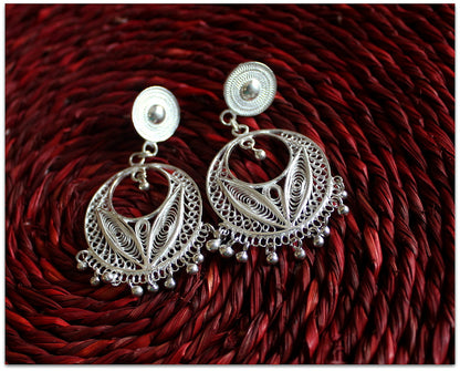 Silver Filigree Butterfly Earrings/ Conical Jhumka/ Chandbali Jhumka - Choose