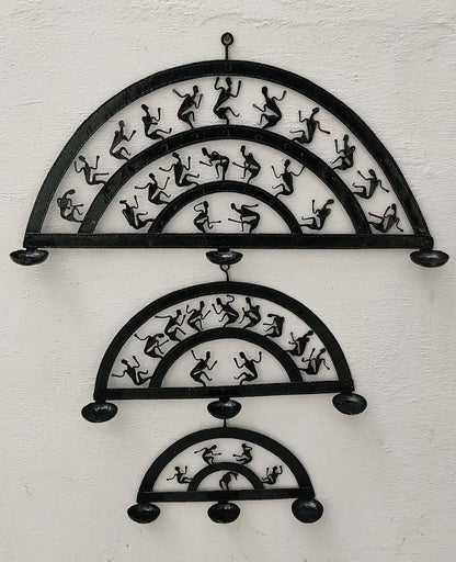 Wrought iron diyas / tea-light holders / Tribal craft/ Laman diyas/ Wall hangings