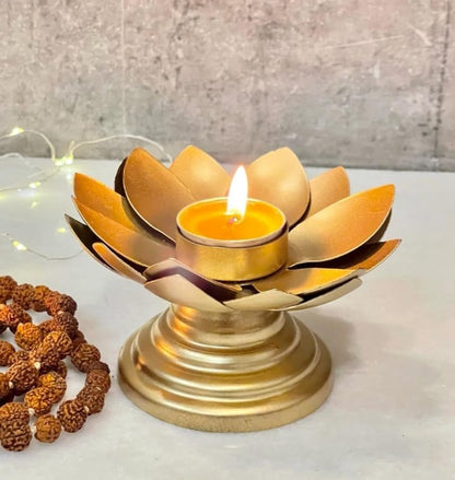 Single Diya set Lotus light weight - Set of 2