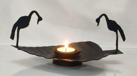 Wrought iron Diyas Cranes