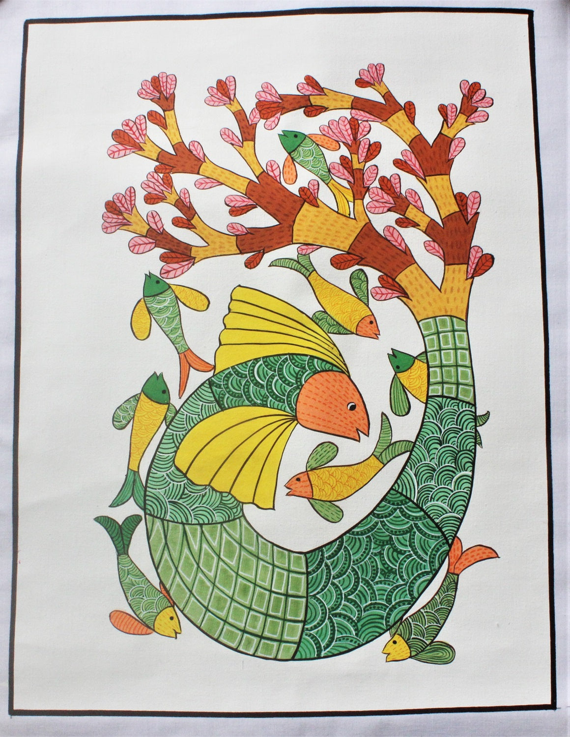 Gond series hand-painted wallpaintings - unframed