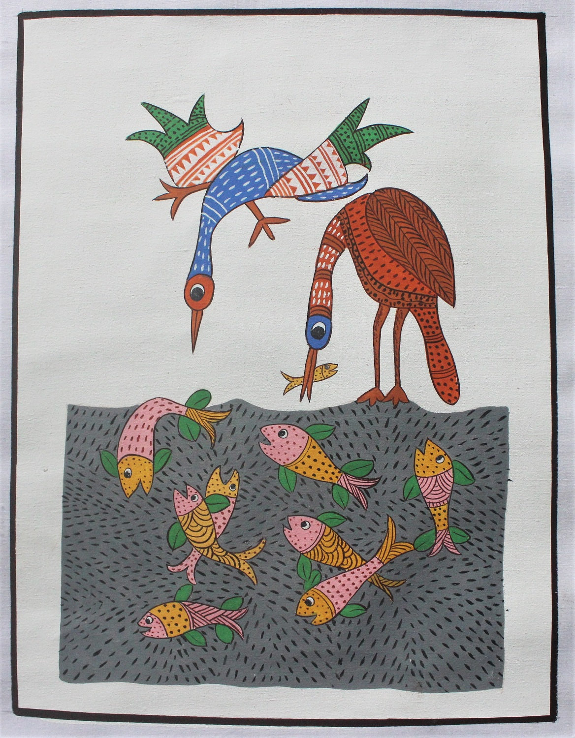 Gond series hand-painted wallpaintings - unframed