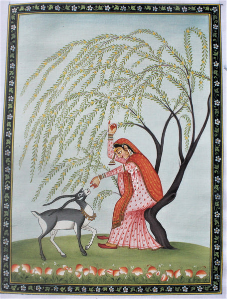 Advaita Handicraft – Indian Ragini Miniature Painting handmade (Rajasthan Ragmala)