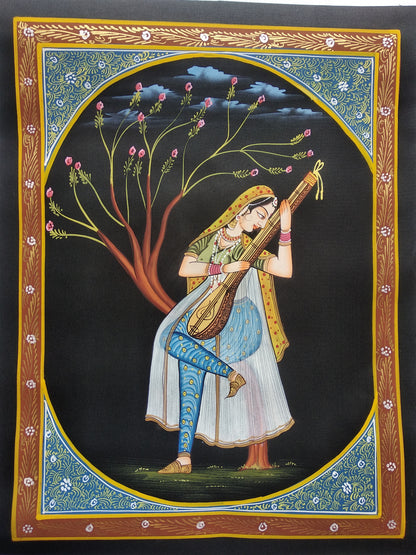 Advaita Handicraft – Indian Ragini Miniature Painting handmade (Rajasthan Ragmala)