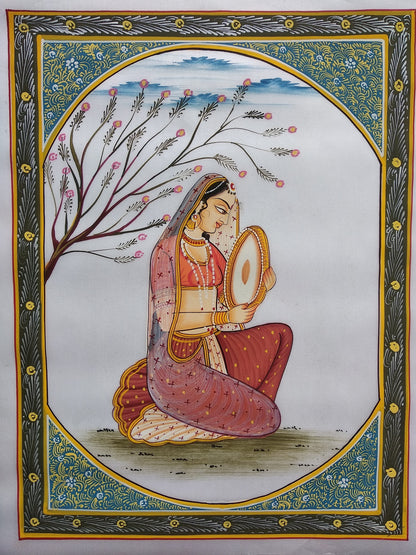 Advaita Handicraft – Indian Ragini Miniature Painting handmade (Rajasthan Ragmala)