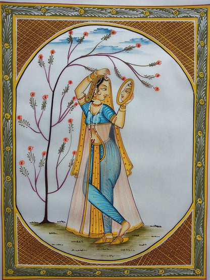 Advaita Handicraft – Indian Ragini Miniature Painting handmade (Rajasthan Ragmala)