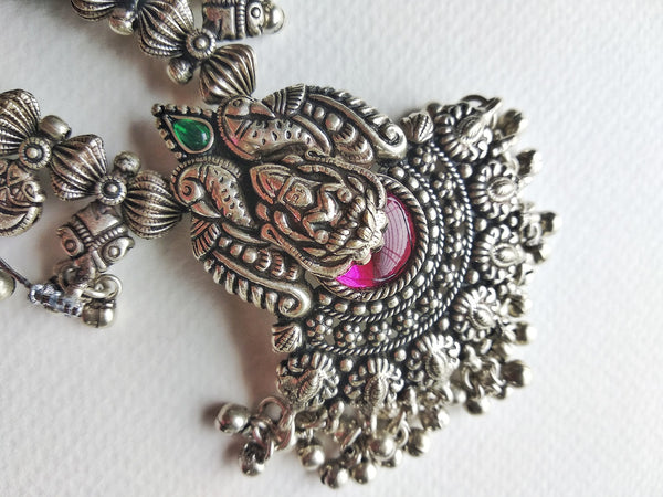 Temple Jewelry Kolhapuri saaz set - Click for pendant options