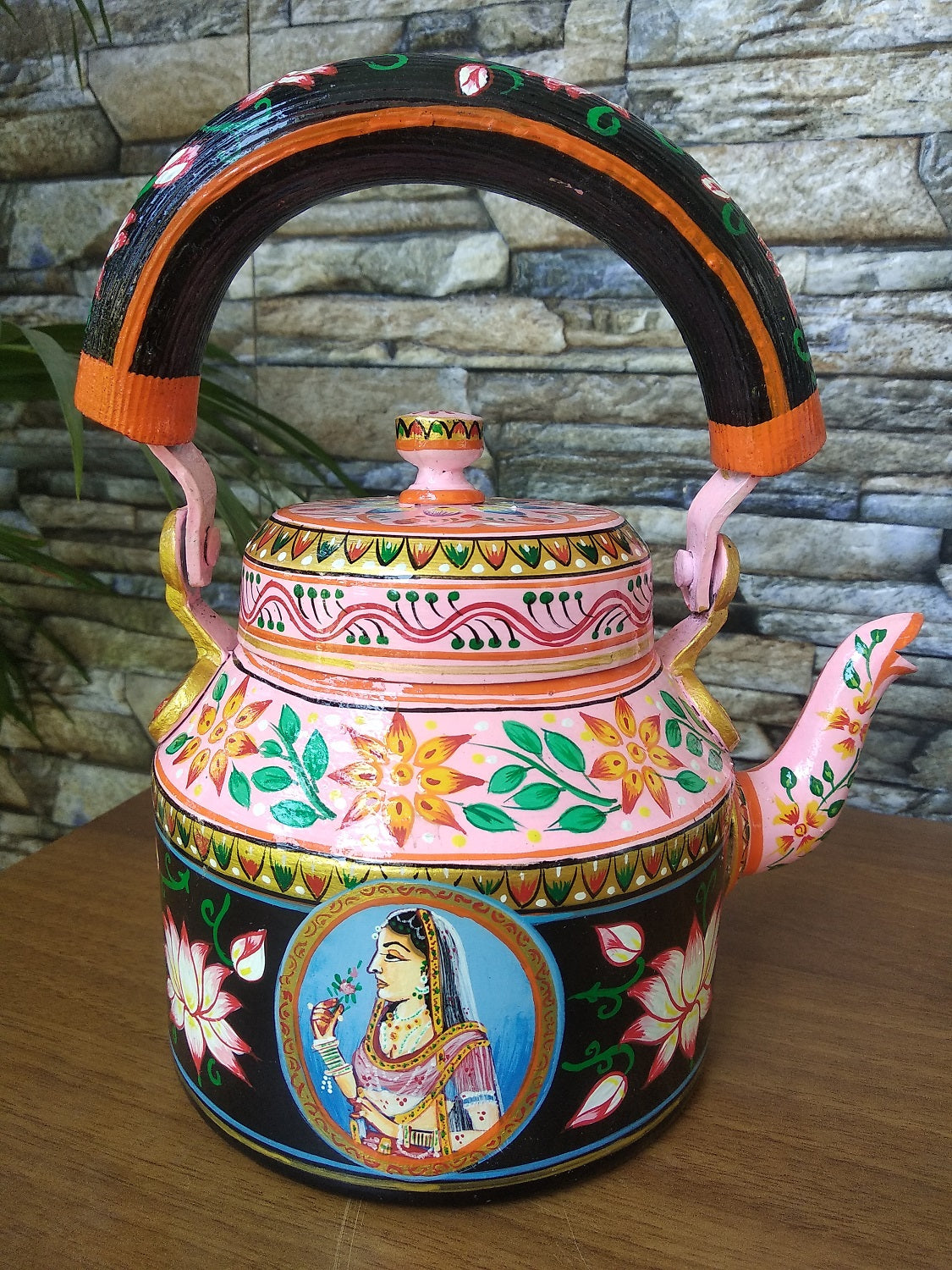 Handpainted Kettle Rajasthani Jharoka - Click for variety