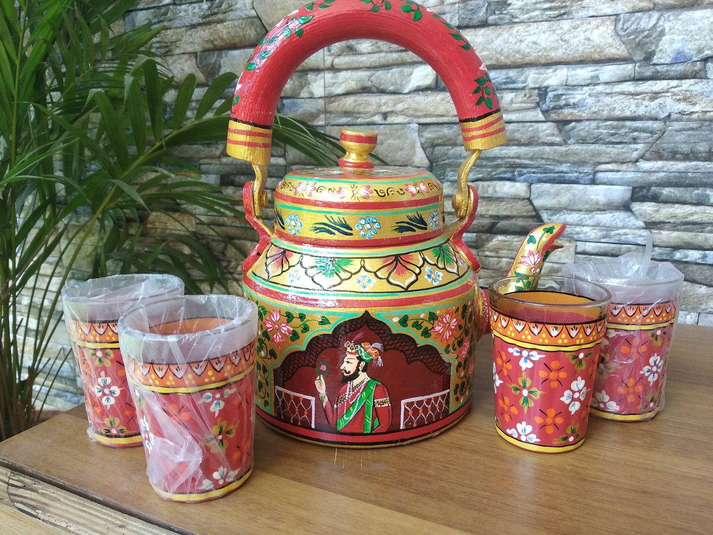 Handpainted Kettle Rajasthani Jharoka - Click for variety