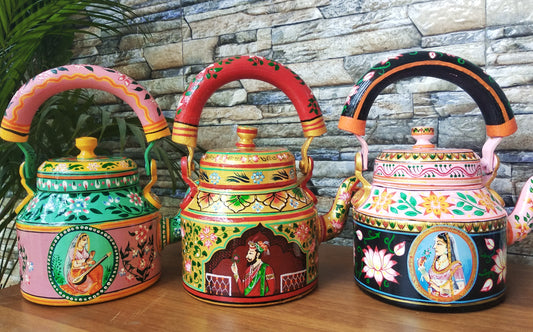 Handpainted Kettle Rajasthani Jharoka - Click for variety