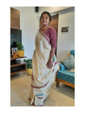 Pure tassar silk Patachitra saree - Dancers