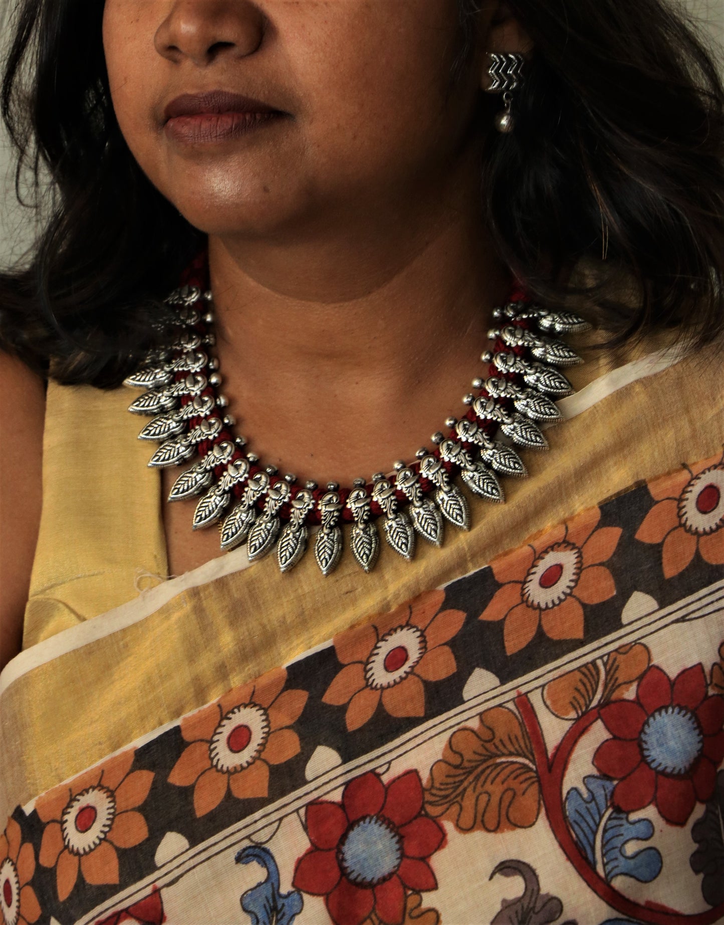 Advaita Handicrafts german silver Temple necklace Set - CLick for variety.