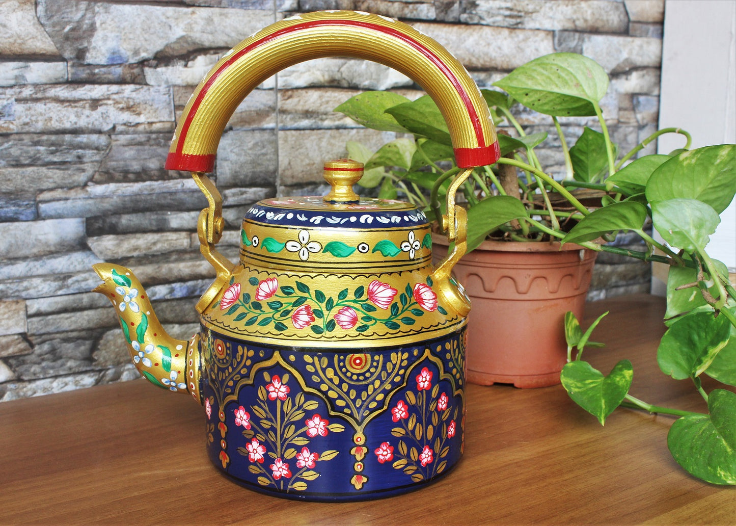 Handpainted Kettle Rajasthani Jharoka - Click for variety