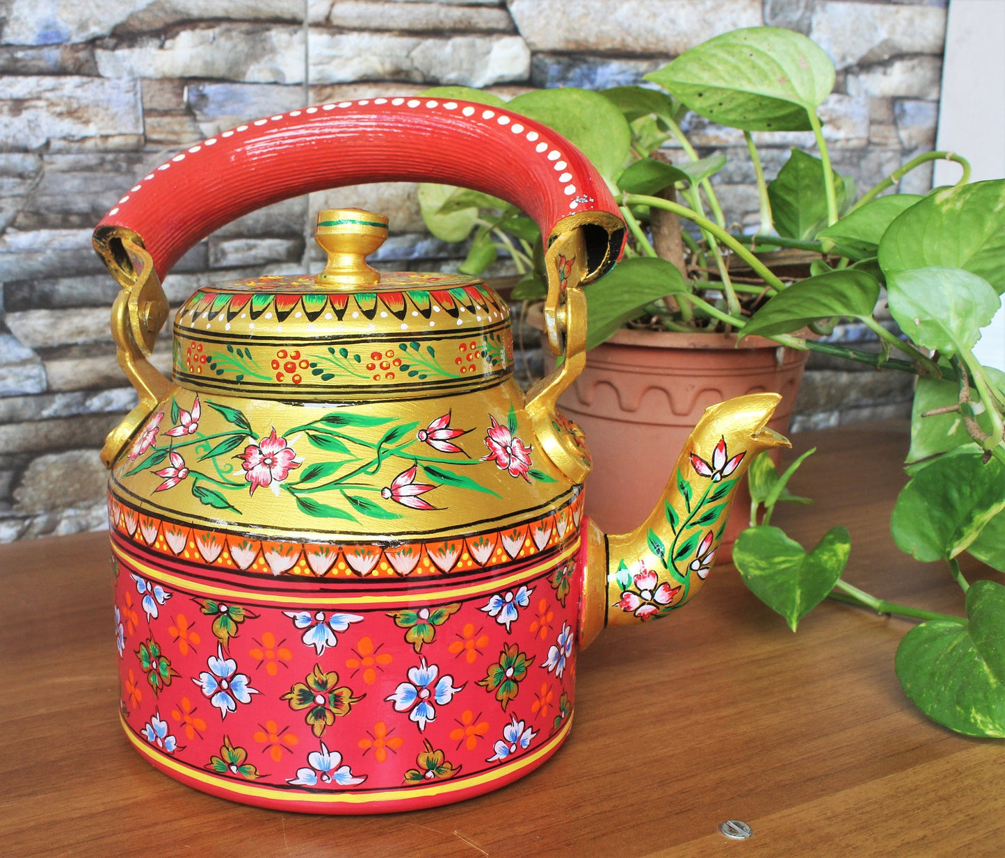 Handpainted Kettle Rajasthani Jharoka - Click for variety