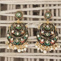 Advaita Handicrafts Polki styled Statement earrings - Click to see the entire range.