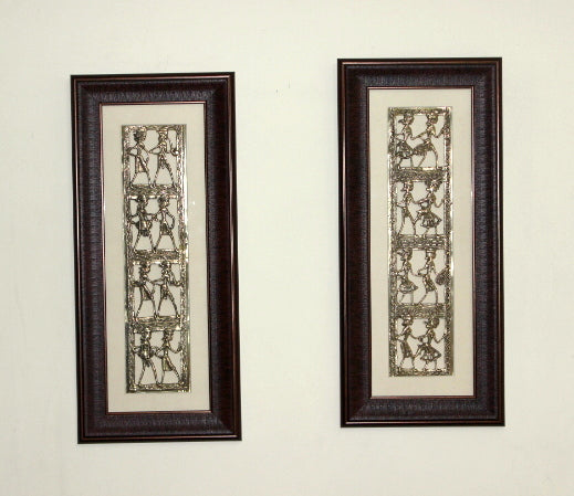 Vertical Dhokra panel frame - 20 inches / 9 inches