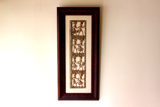 Vertical Dhokra panel frame - 20 inches / 9 inches