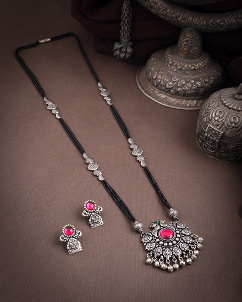 German Silver Oxidized Mangalsutra sets - Click for variety