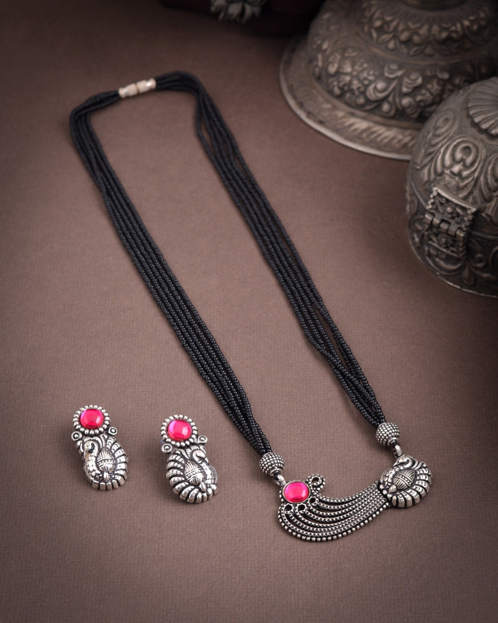 German Silver Oxidized Mangalsutra sets - Click for variety