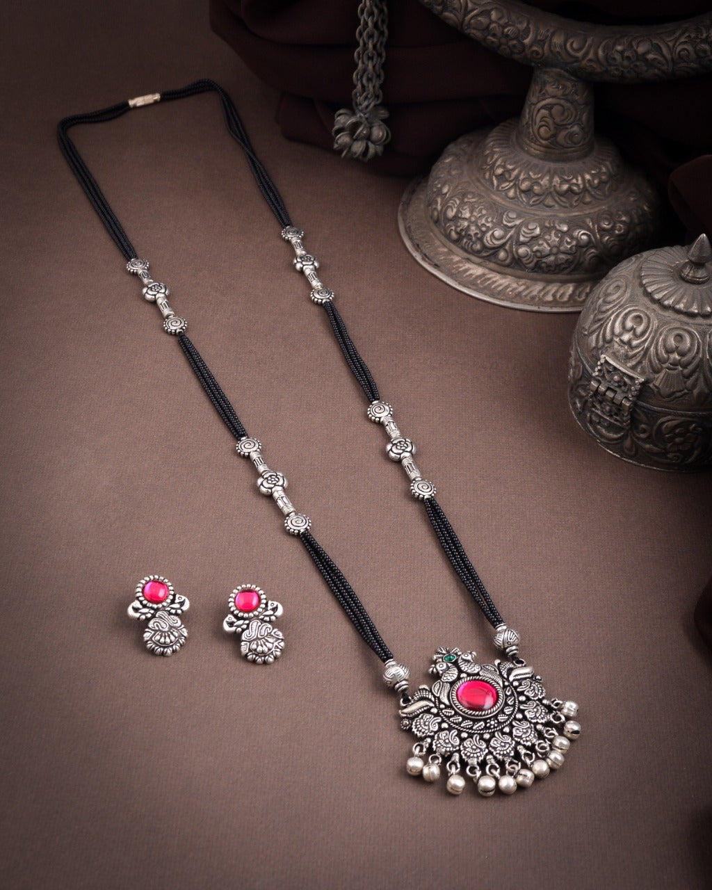 German Silver Oxidized Mangalsutra sets - Click for variety.