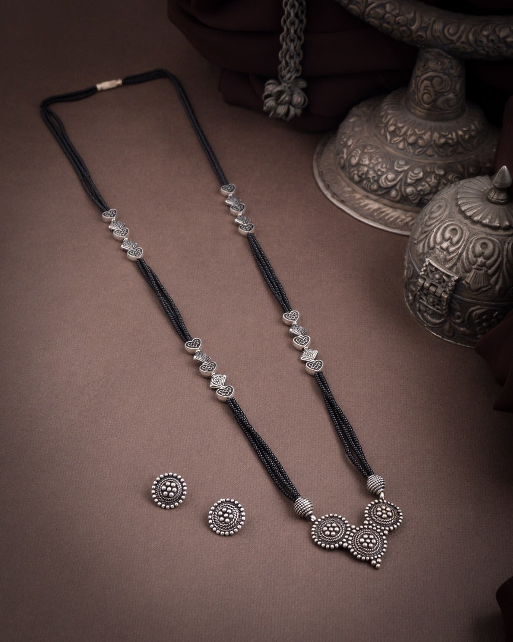 German Silver Oxidized Mangalsutra sets - Click for variety