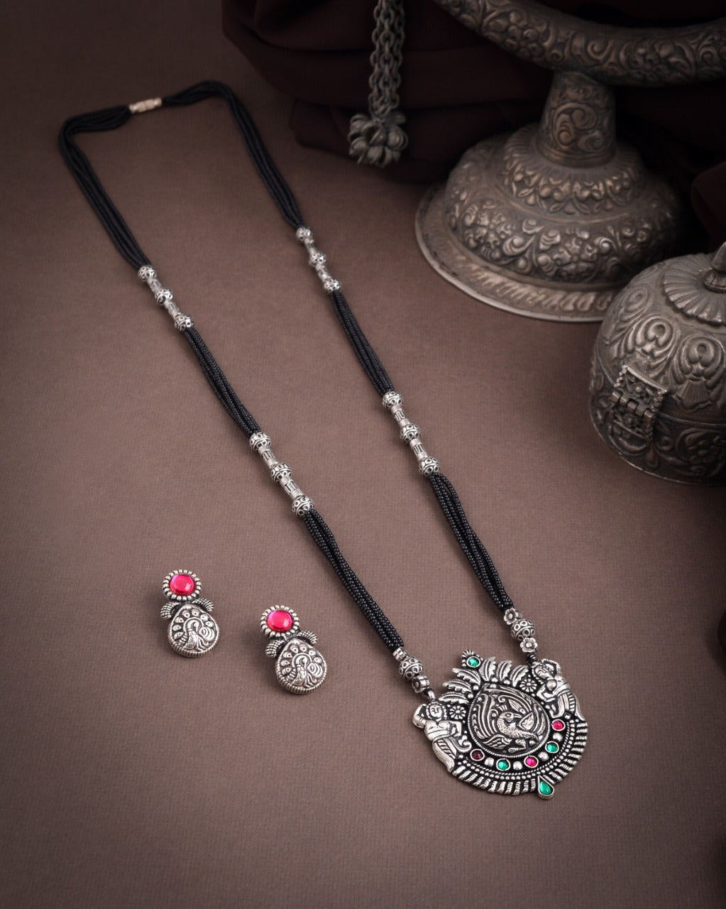 German Silver Oxidized Mangalsutra sets - Click for variety.