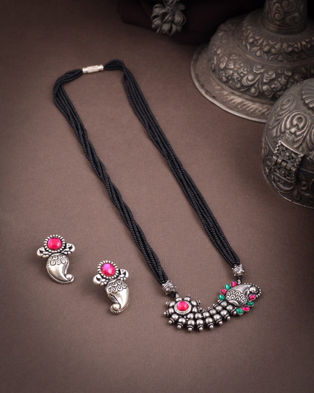 German Silver Oxidized Mangalsutra sets - Click for variety.