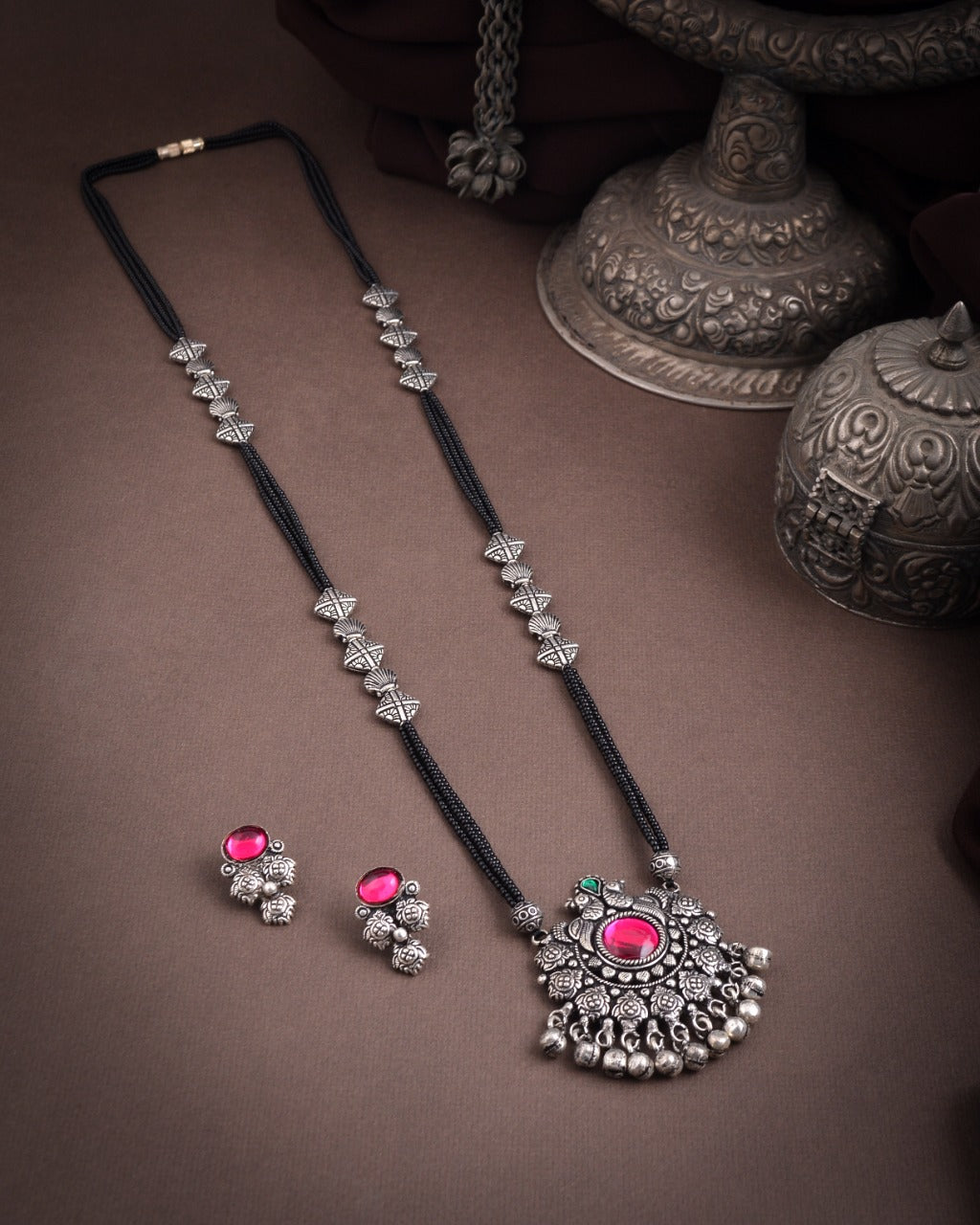 German Silver Oxidized Mangalsutra sets - Click for variety.