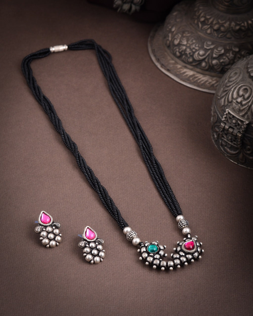 German Silver Oxidized Mangalsutra sets - Click for variety