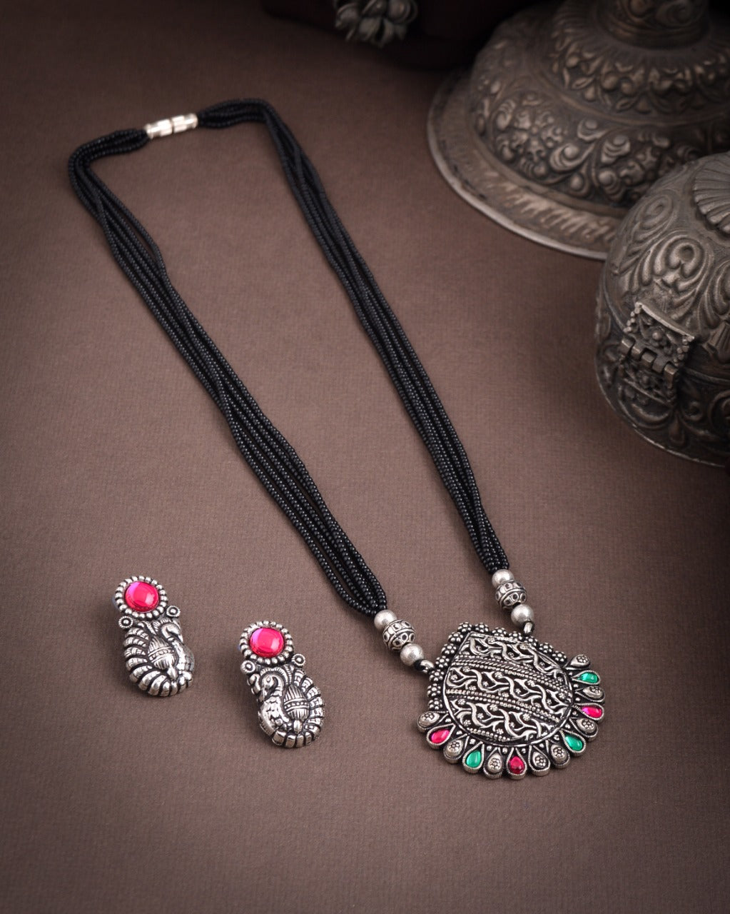 German Silver Oxidized Mangalsutra sets - Click for variety.