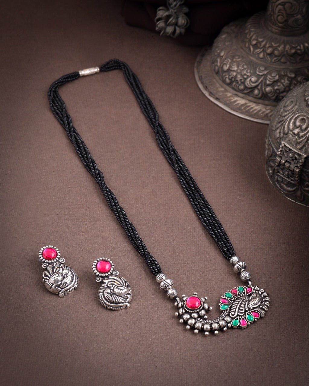 German Silver Oxidized Mangalsutra sets - Click for variety.