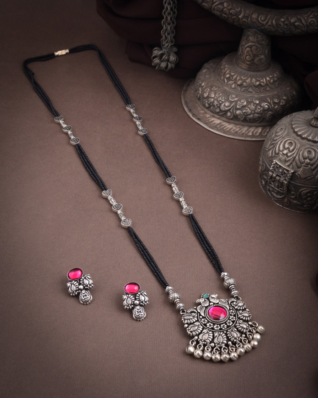 German Silver Oxidized Mangalsutra sets - Click for variety