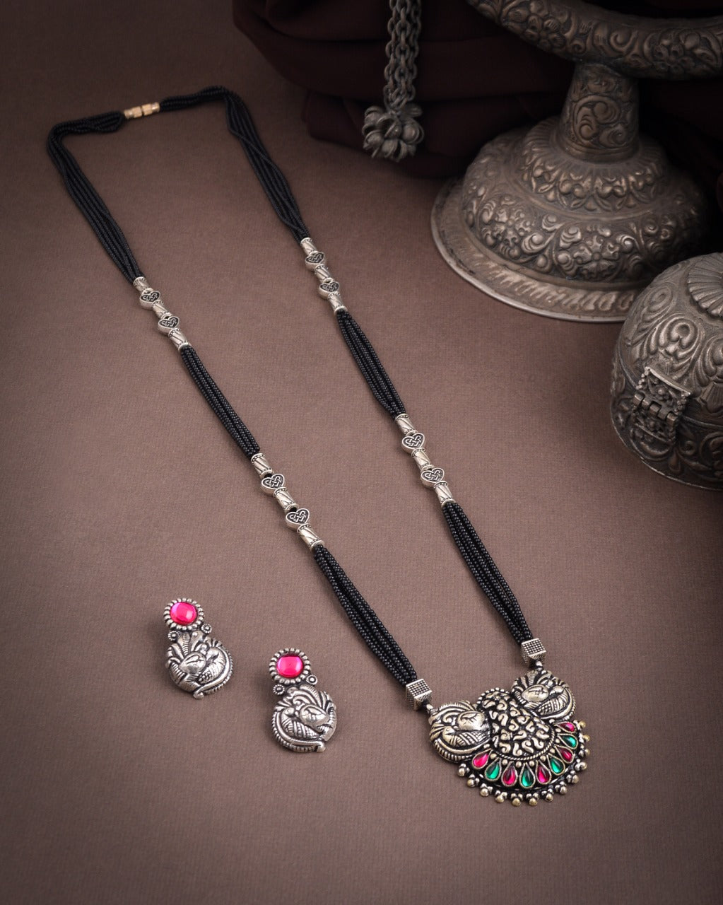 German Silver Oxidized Mangalsutra sets - Click for variety